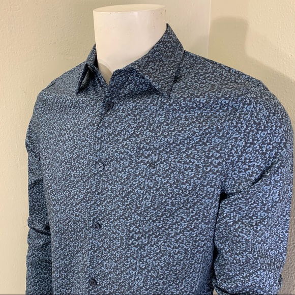 Calvin Klein Men’s Stargazer Button Up Dress Shirt - Picture 4 of 11